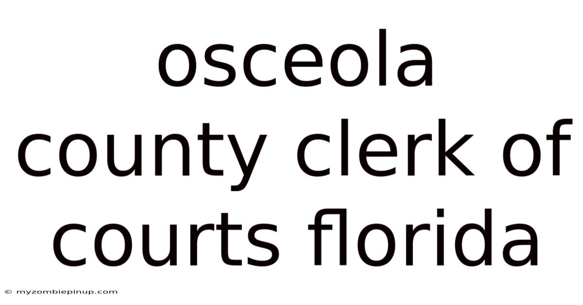 Osceola County Clerk Of Courts Florida